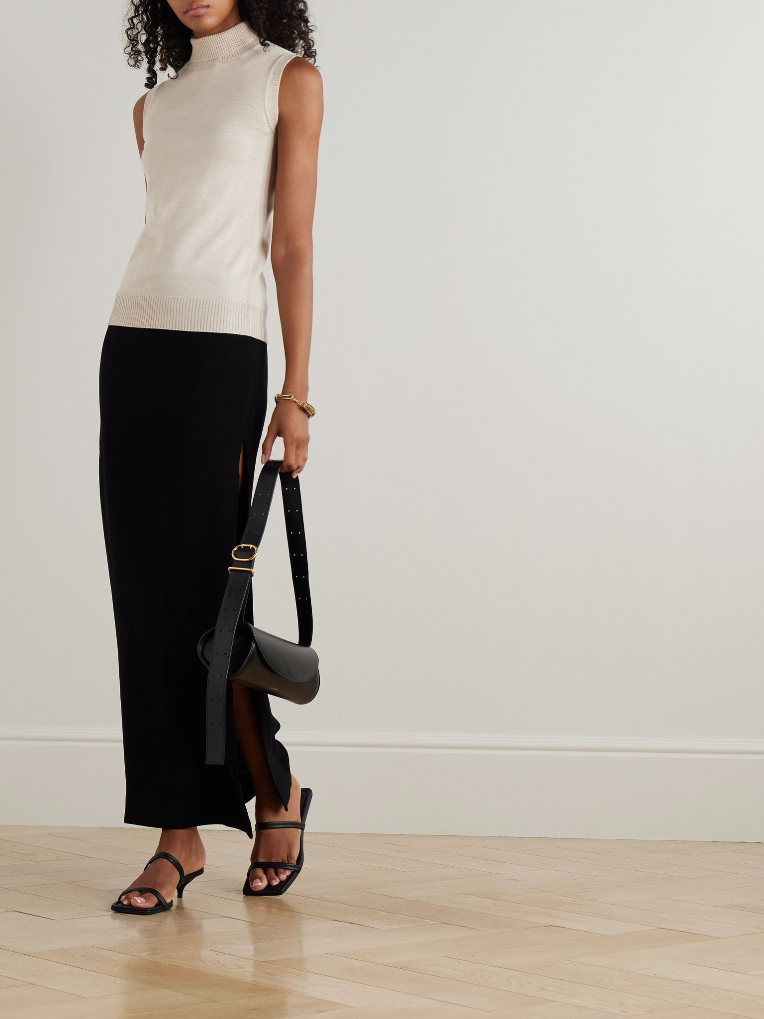 Vertigo wool turtleneck tank Ivory - 2