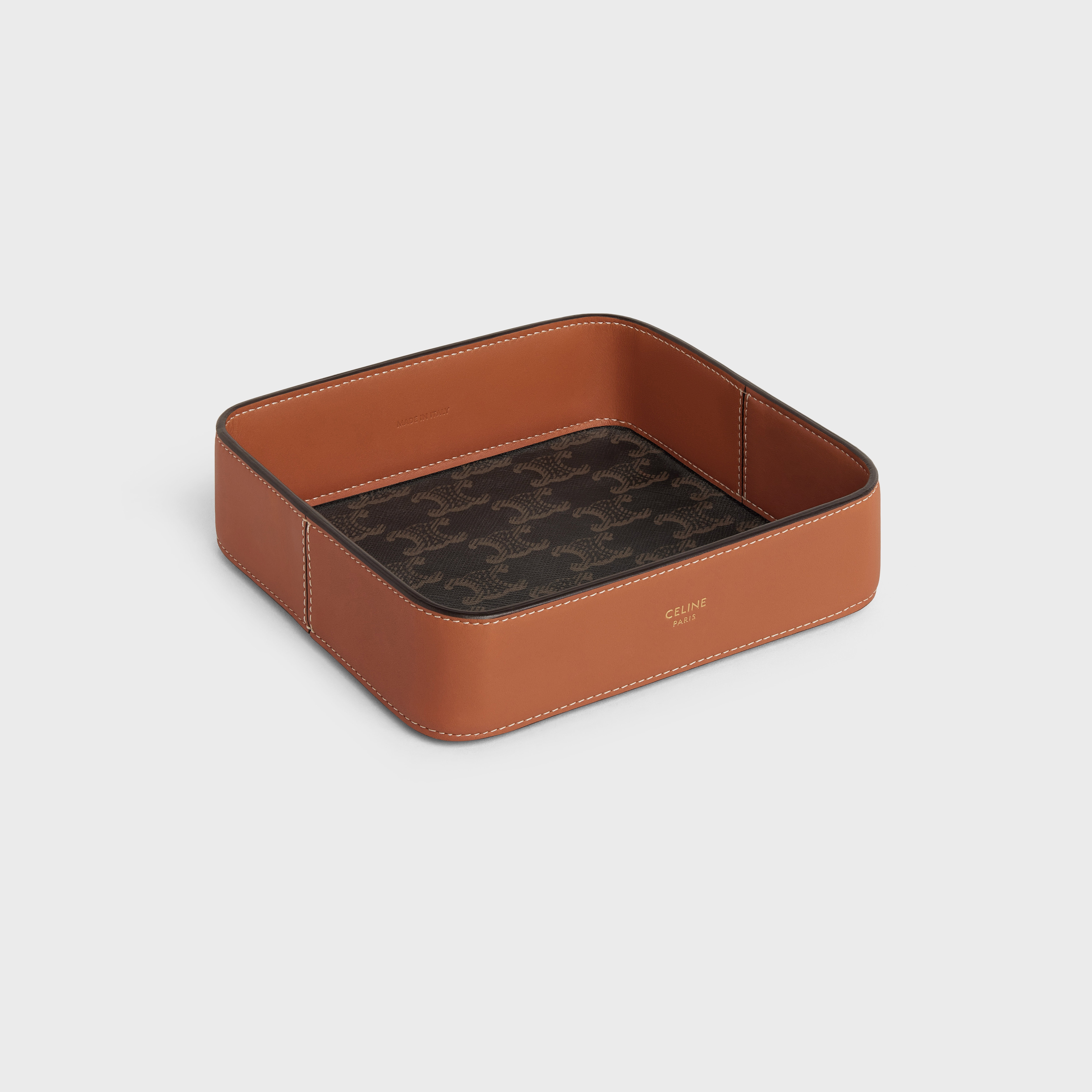 Trinket Bowl in Triomphe Canvas and Calfskin - 2