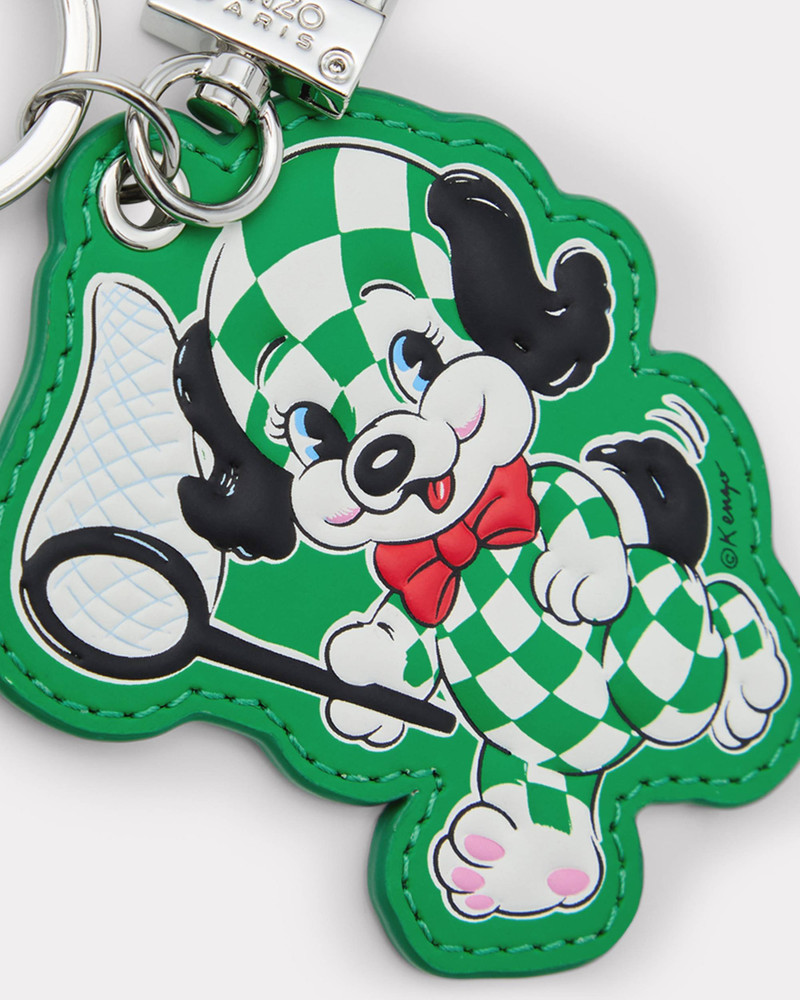 'KENZO Cartoon' charm in leather and metal 3