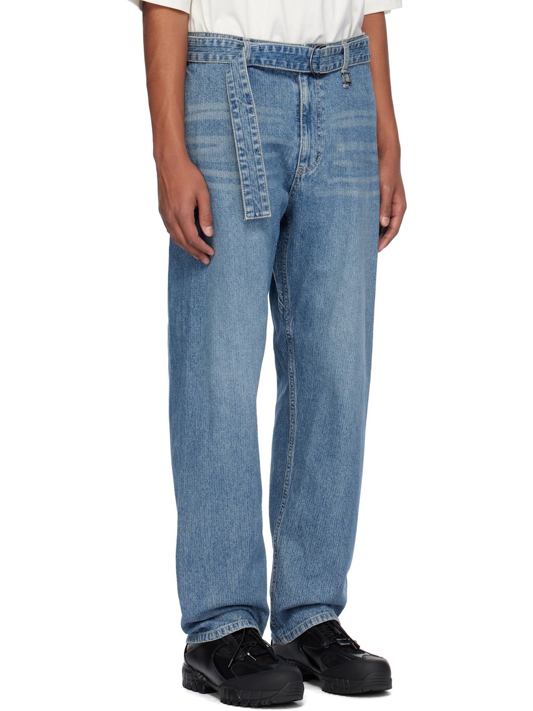 Blue Belted Jeans - 2