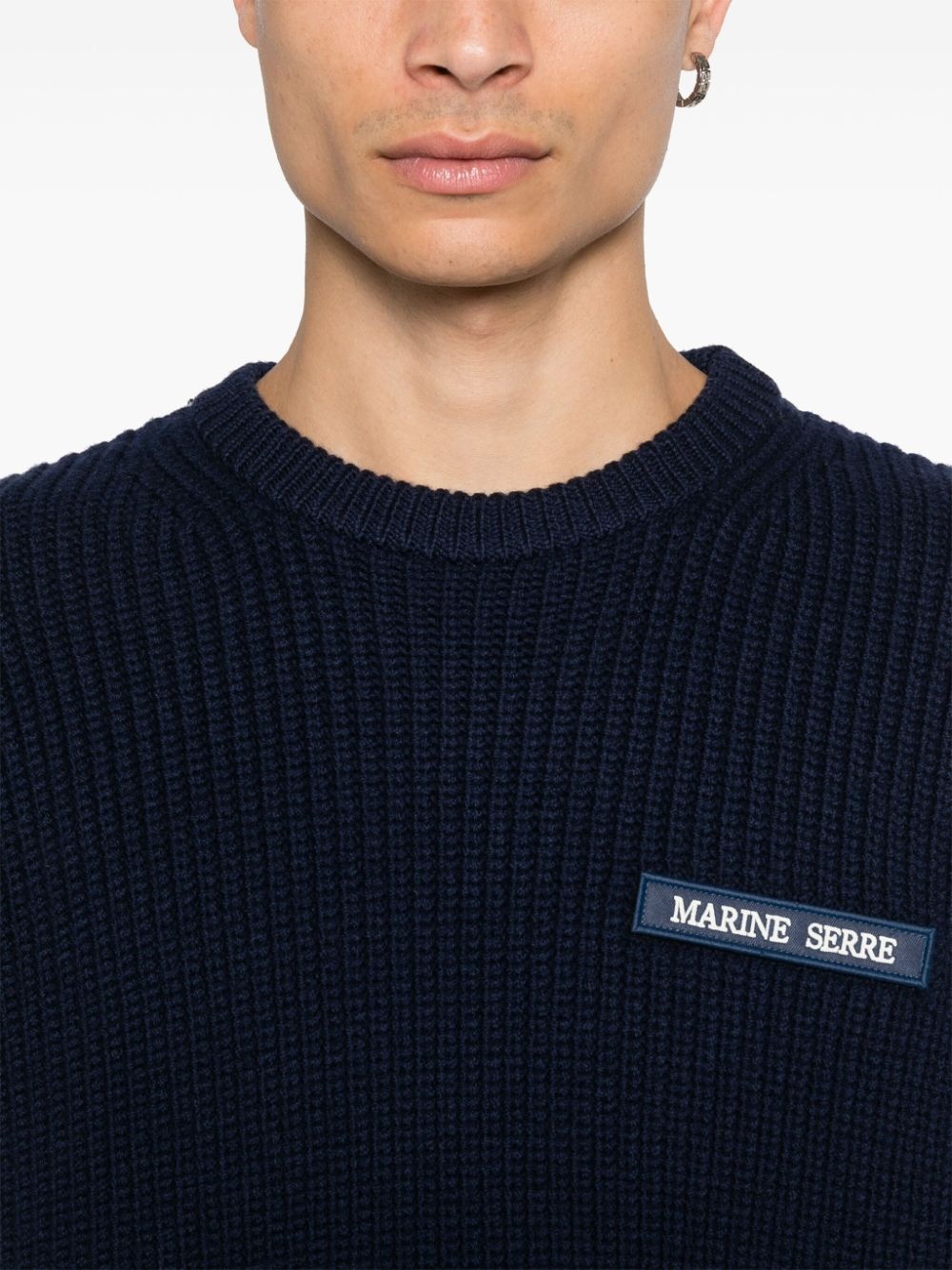 logo-patch sweater - 6