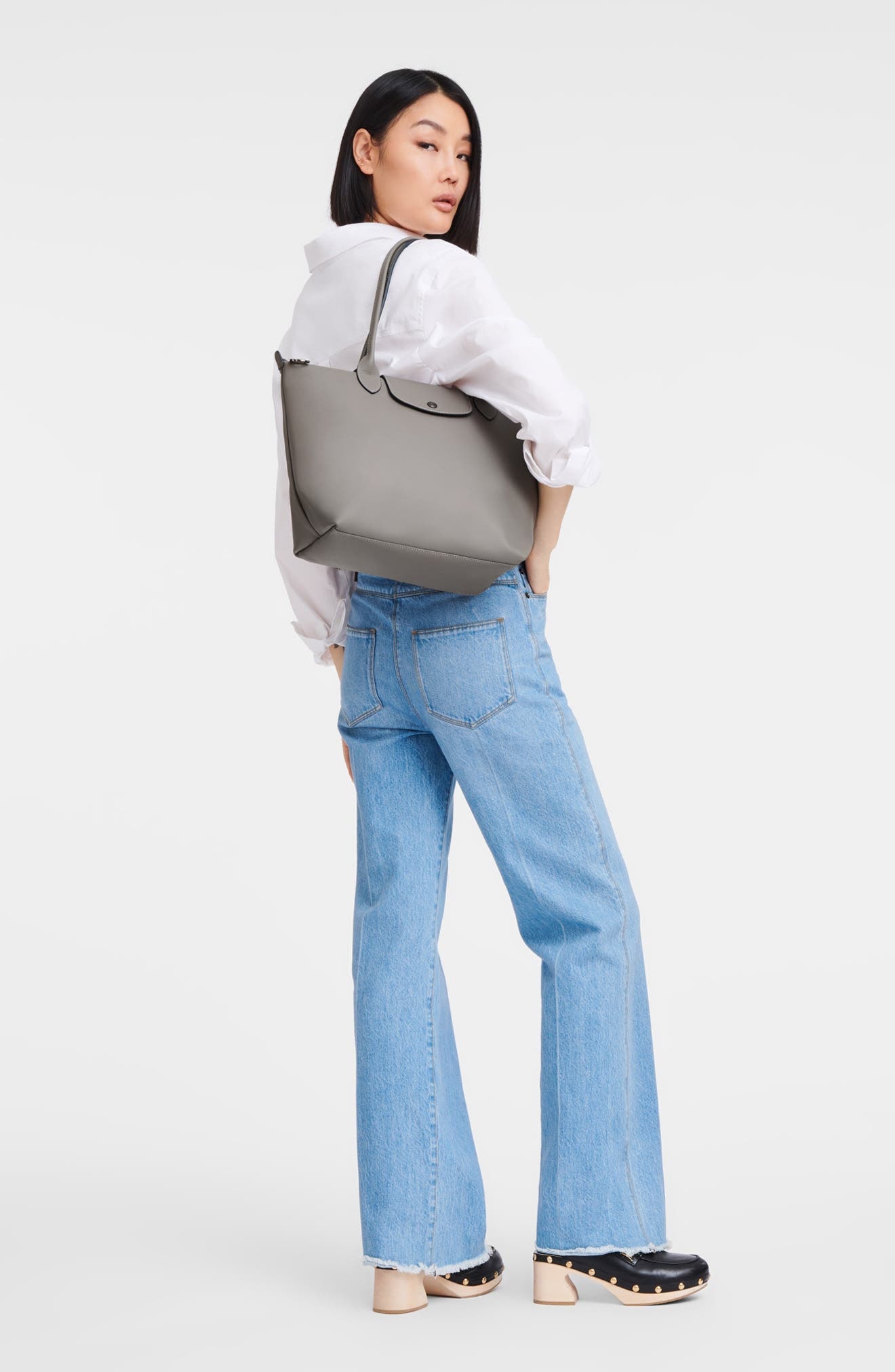 Longchamp Medium Le Pliage Xtra Leather Shoulder Tote in Turtledove at Nordstrom - 2