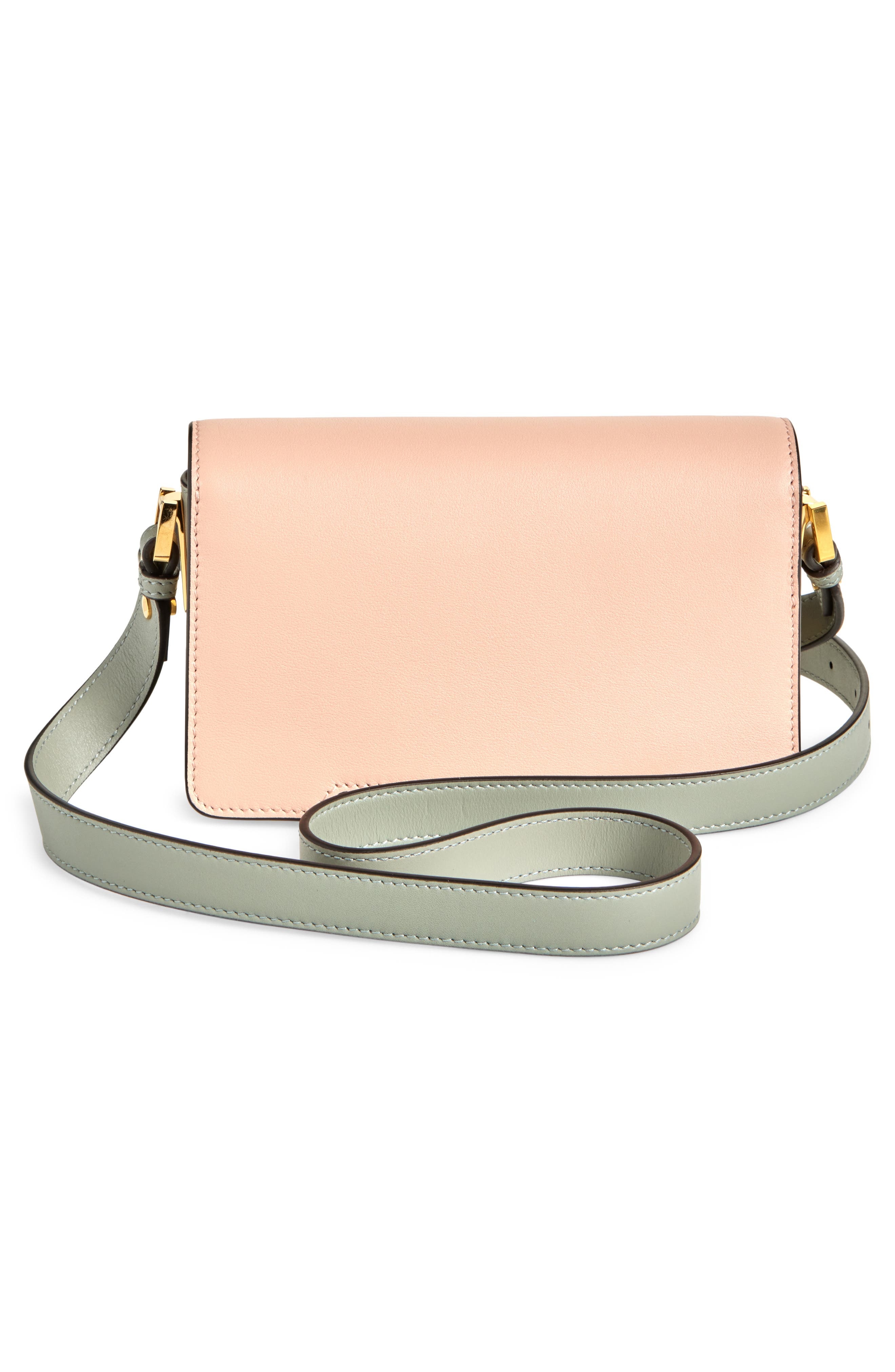 Marni Mini Trunkaroo Colorblock Leather Shoulder Bag in Camelia/shell/storm at Nordstrom - 3