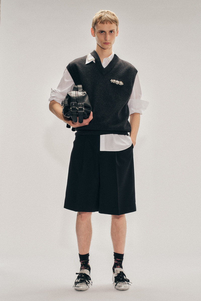 Simone Rocha Embellished Merino Seam Bite Vest outlook