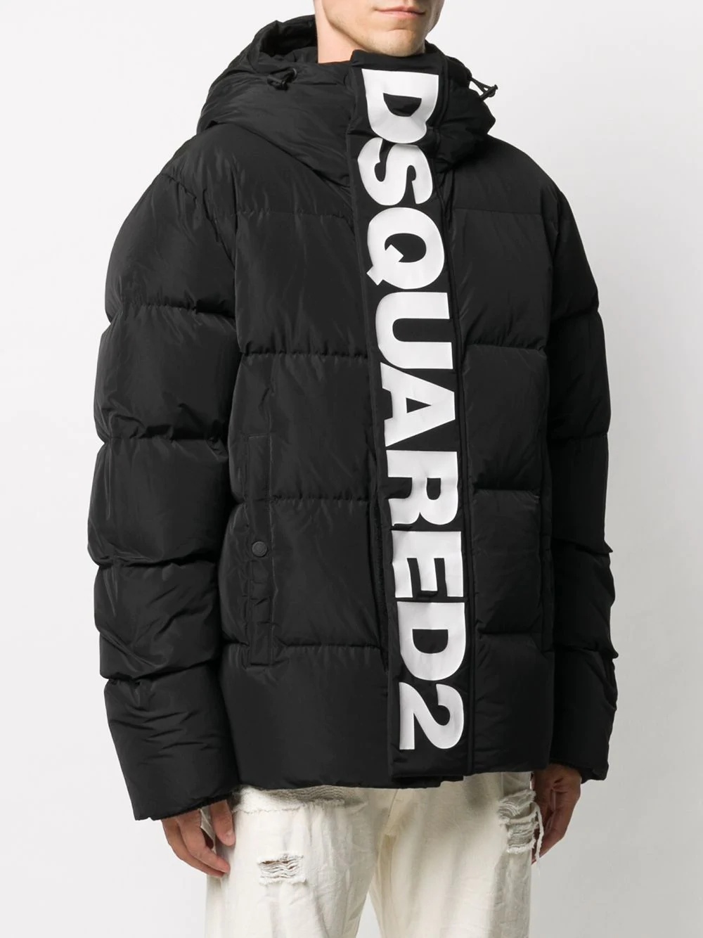 logo padded jacket - 3