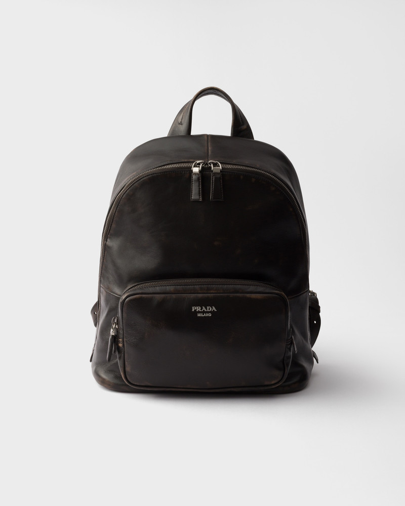 Distressed nappa leather backpack 1