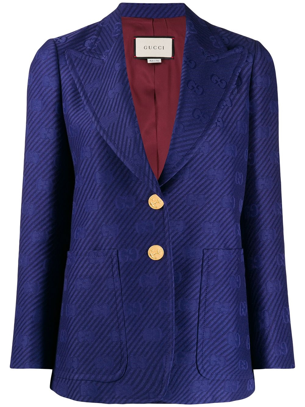 GG embroidered blazer - 1