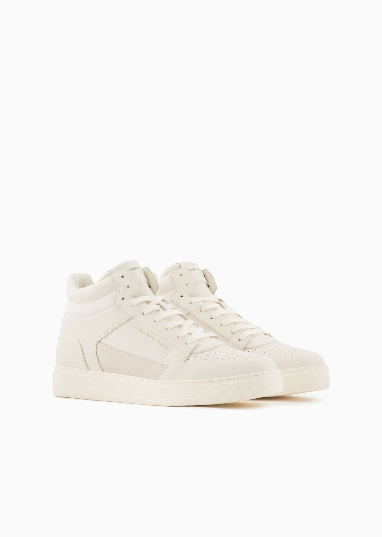 ASV regenerated leather high-top sneakers with suede detail - 2