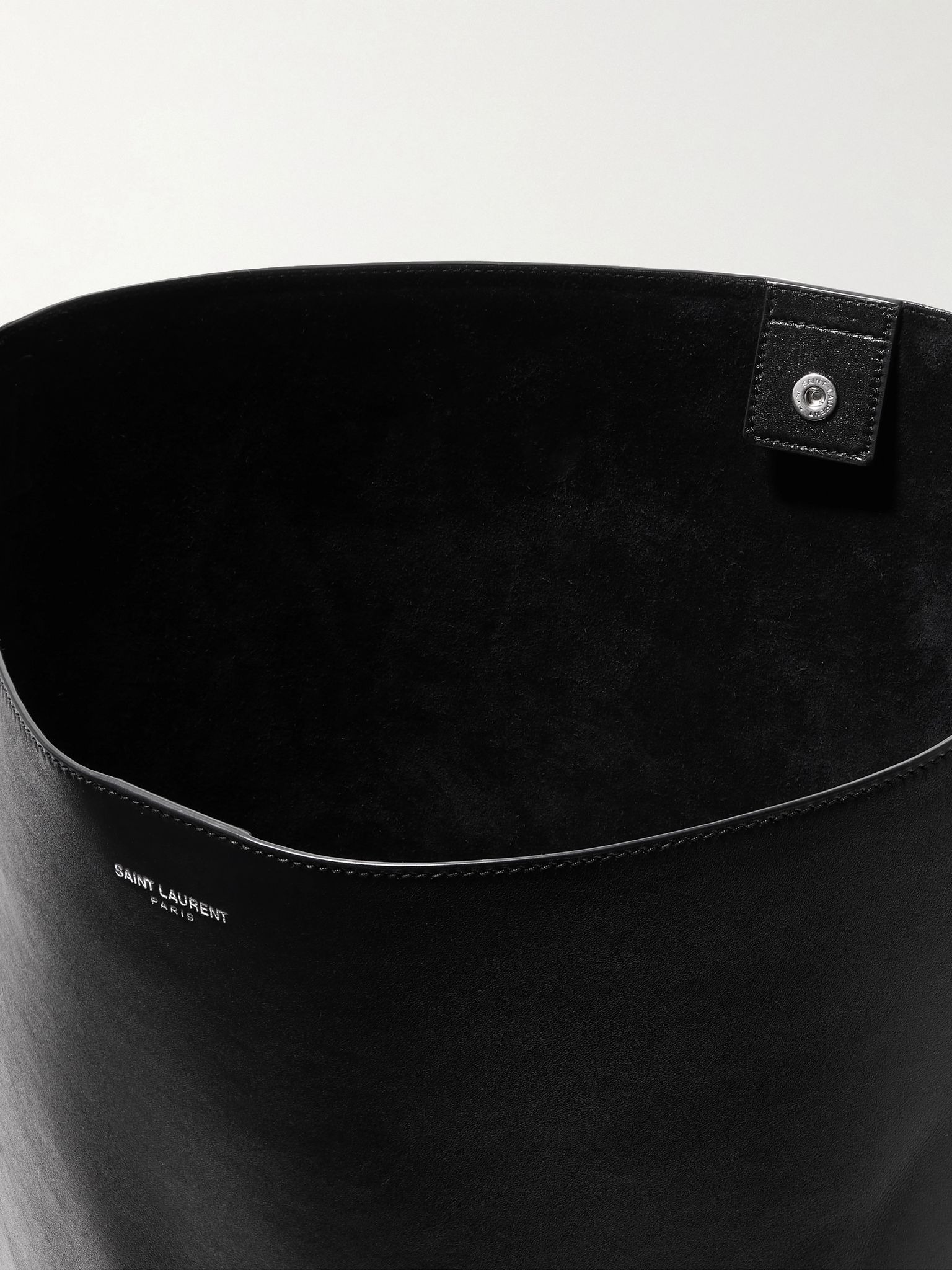 Bold Leather Tote Bag Black - 5