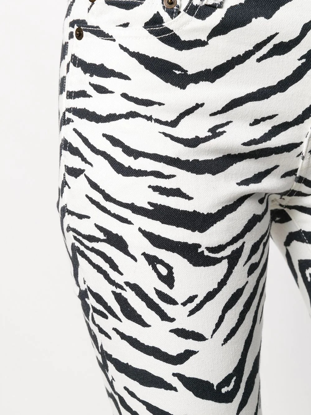 zebra print skinny jeans - 5