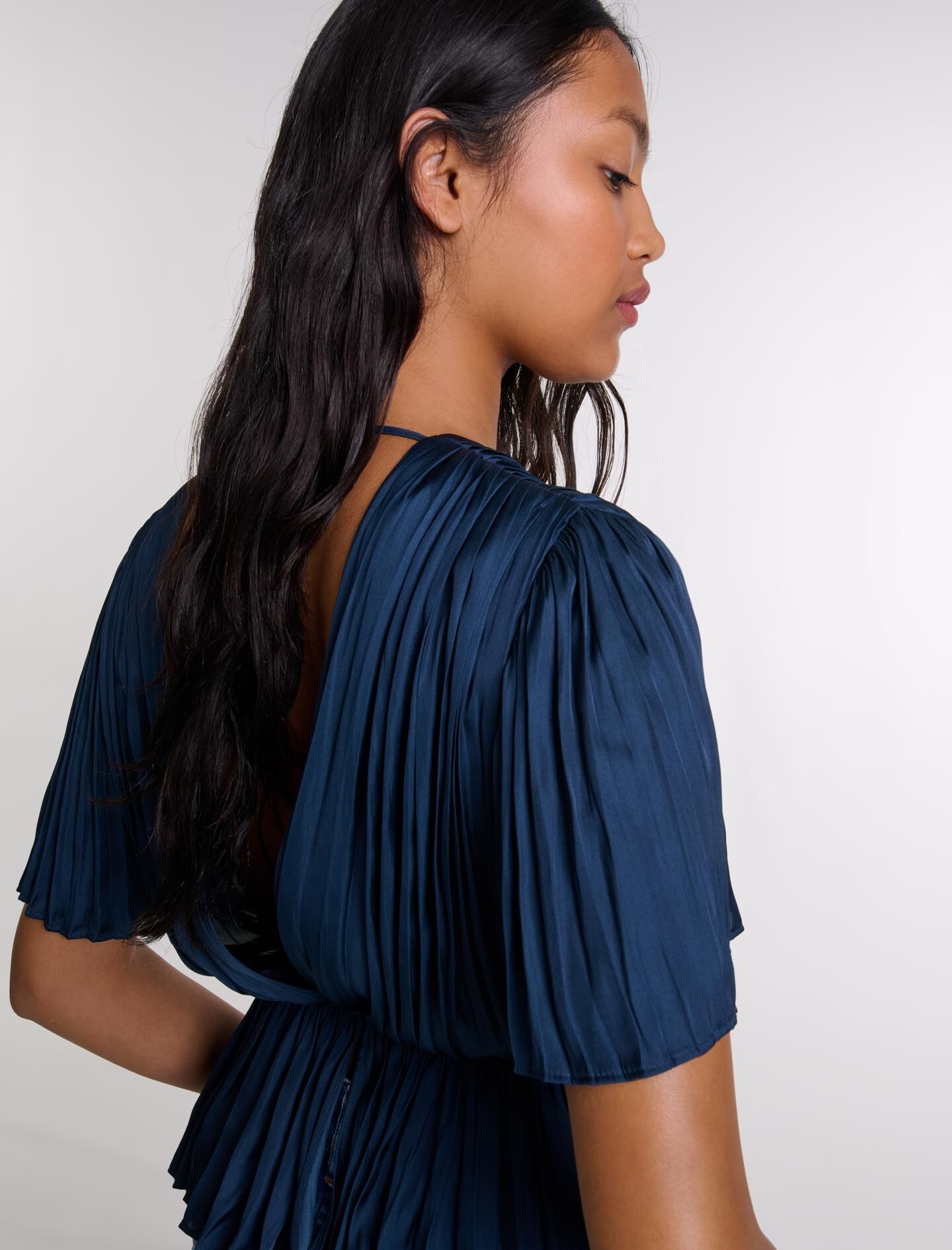 Pleated short-sleeved top - 8