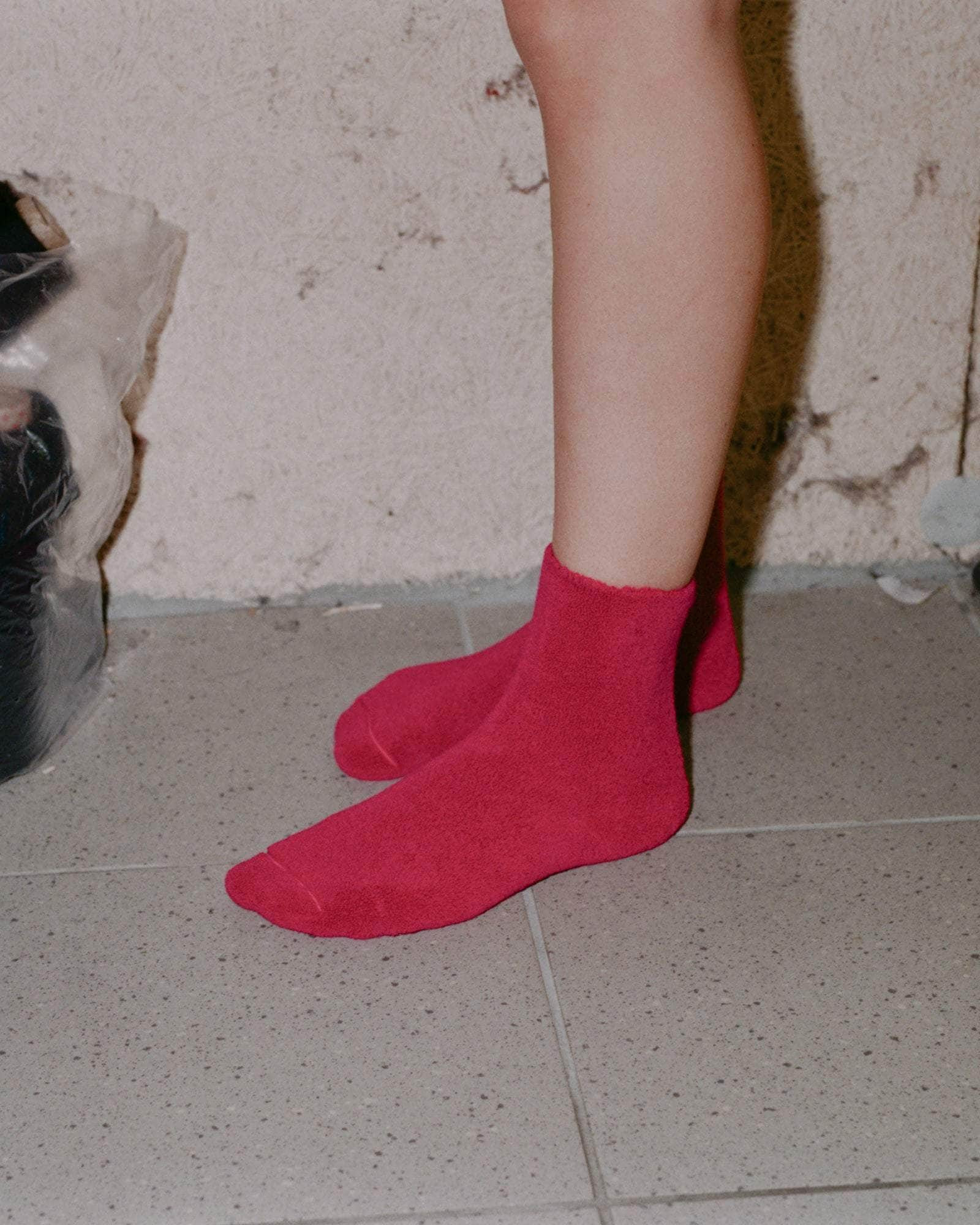 Buckle Overankle Socks - Textured Organic Cotton - 3