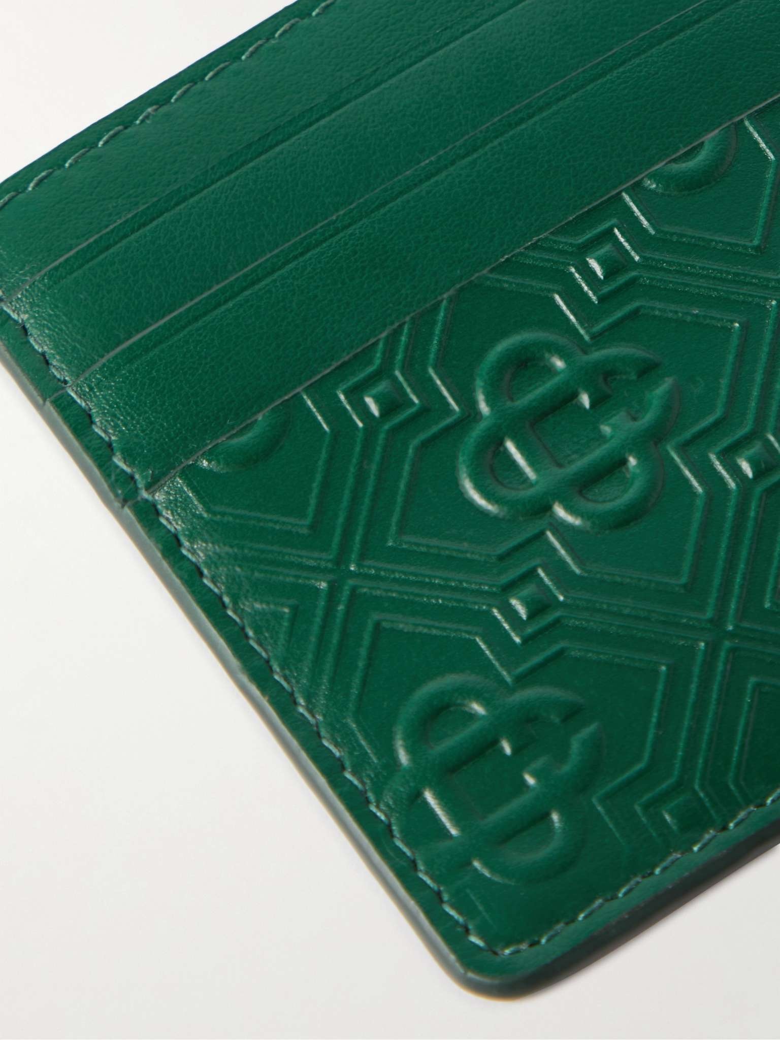 Casablanca logo-embossed Leather Cardholder - Farfetch