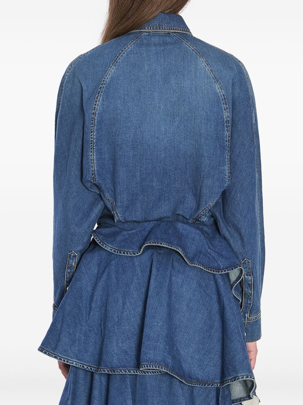 ruffled denim shirt - 5