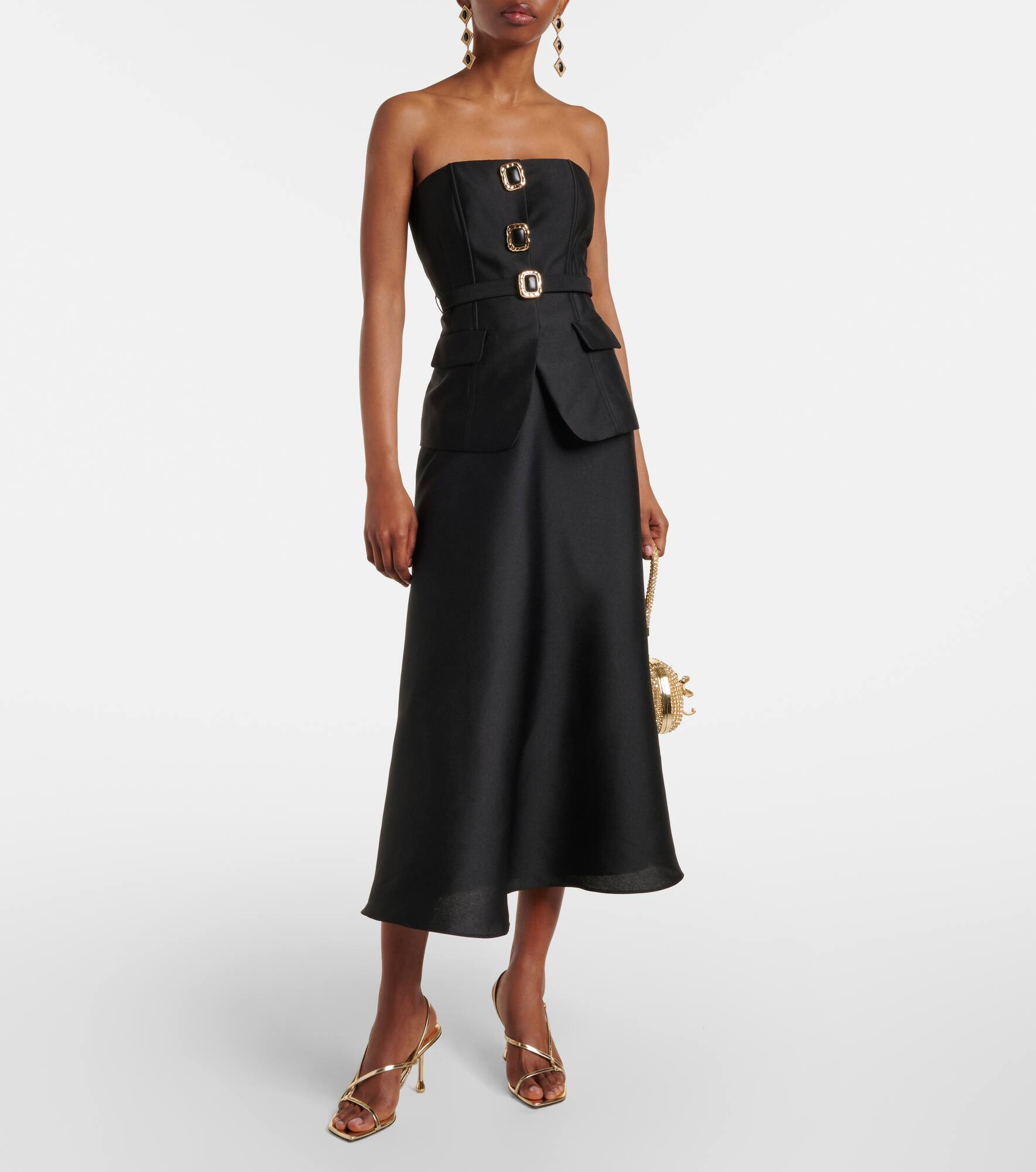 Embellished belted midi dress - 2