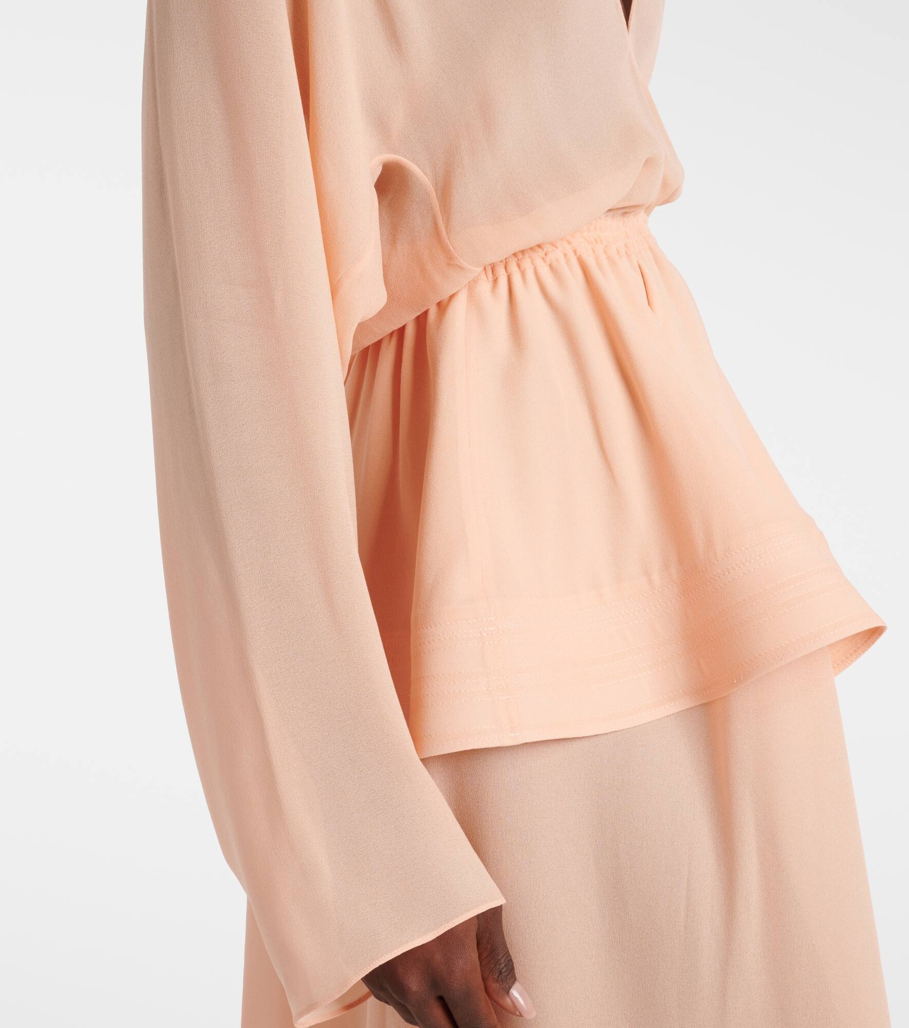 Peplum georgette maxi dress - 5