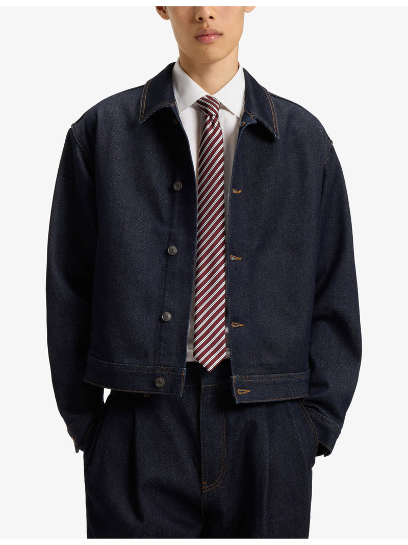 HUGO Striped Silk-Blend Tie outlook