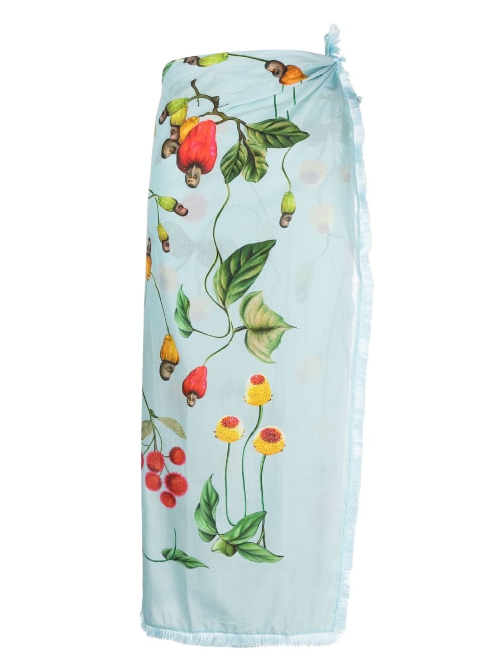 floral-print sarong skirt - 1