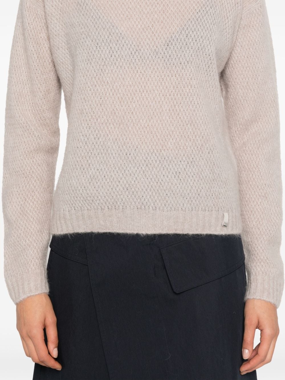 logo-plaque sweater - 5