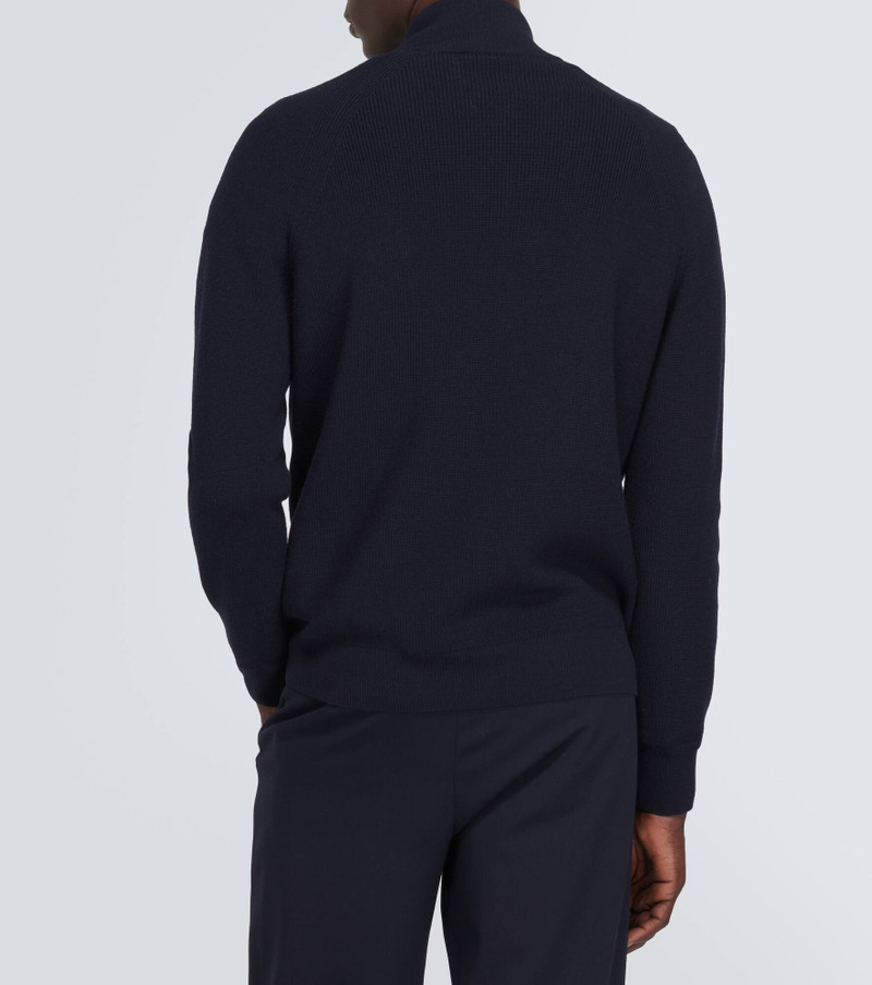 Virgin wool zip-up sweater 4