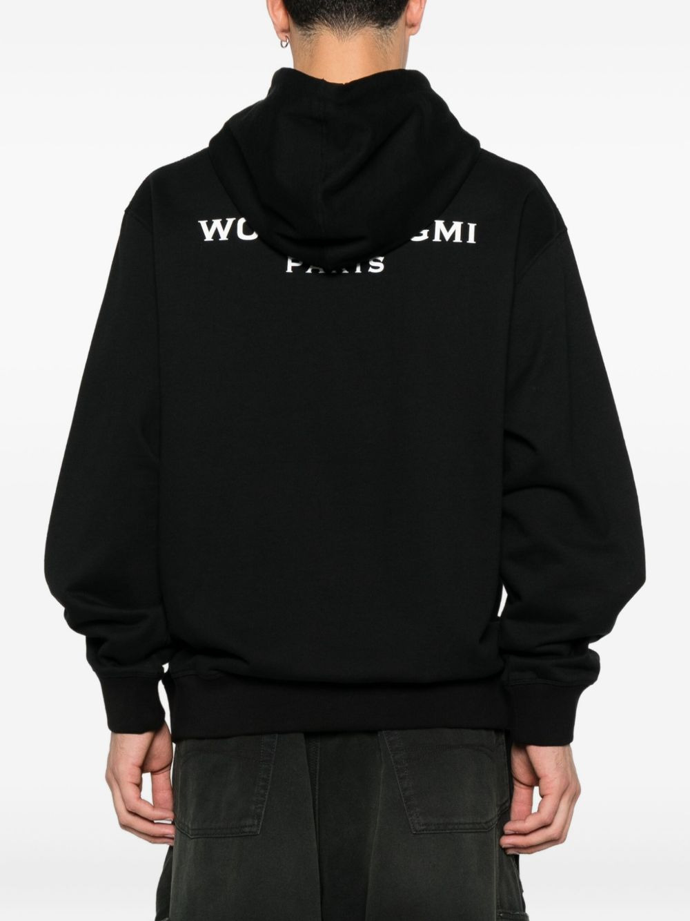 embroidered-logo drawstring hoodie - 4