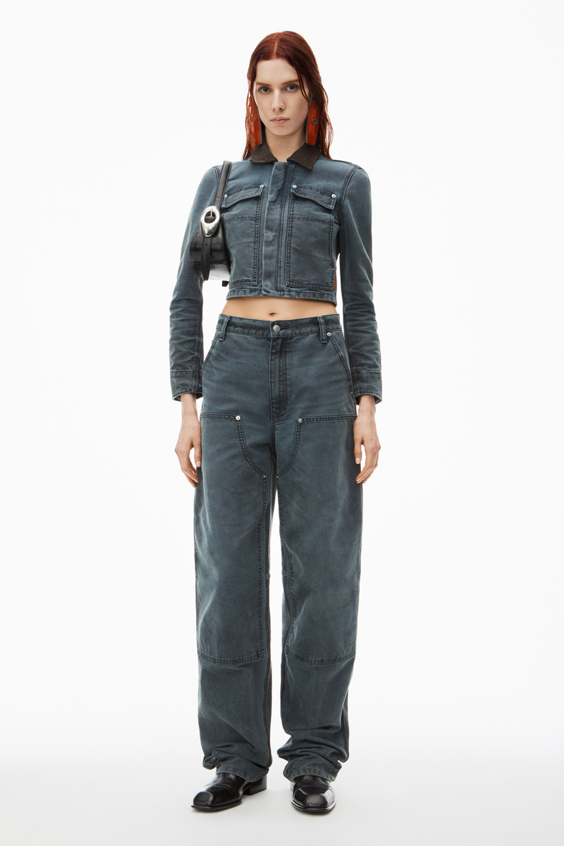 Alexander Wang high waisted workwear carpenter pants in denim outlook