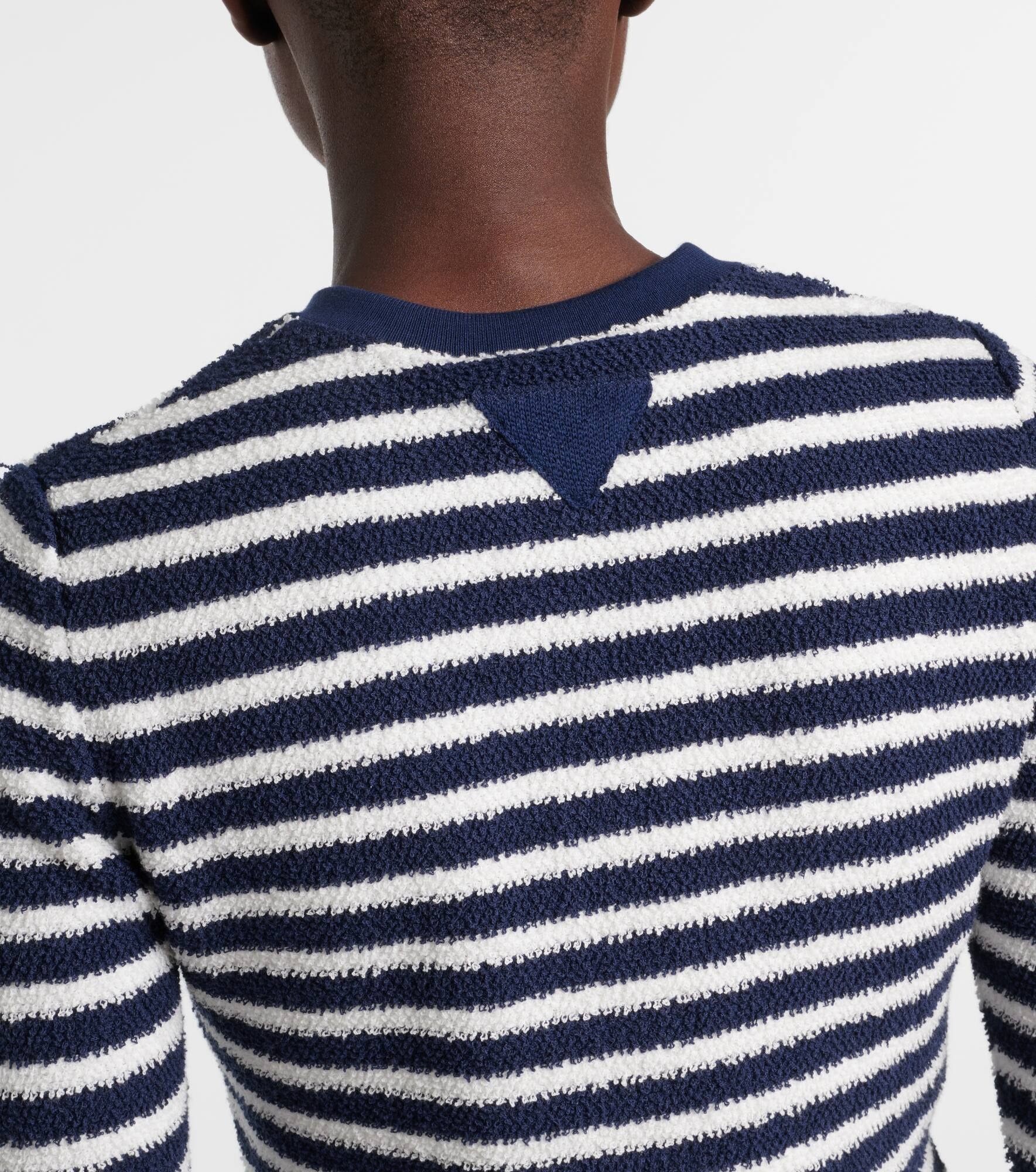 Striped cotton-blend bouclé cardigan - 5