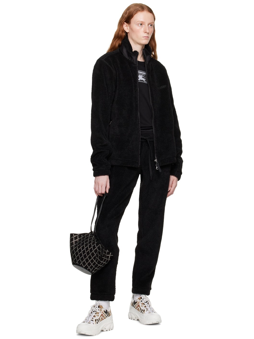 Black Embroidered Lounge Pants - 4