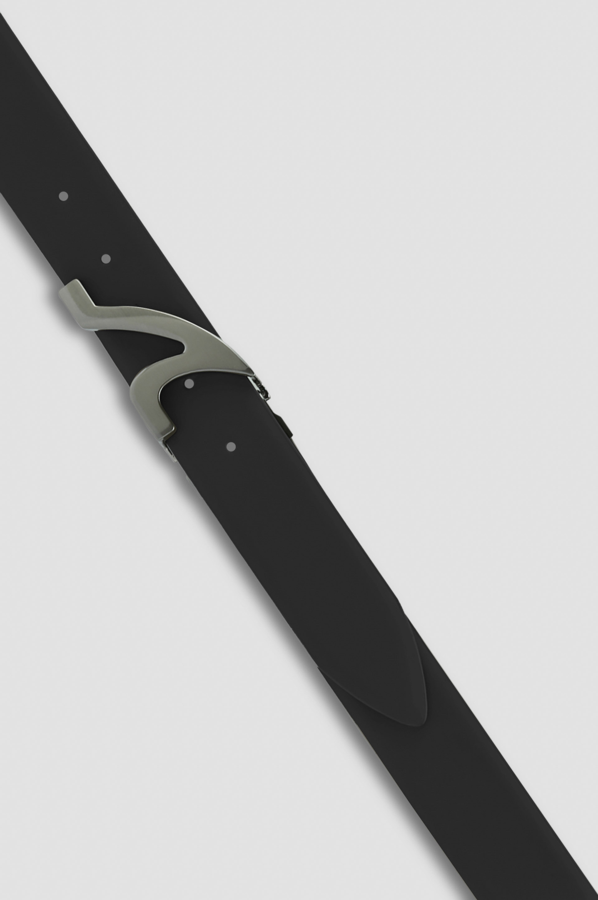 FIN-BUCKLE LEATHER BELT - 2