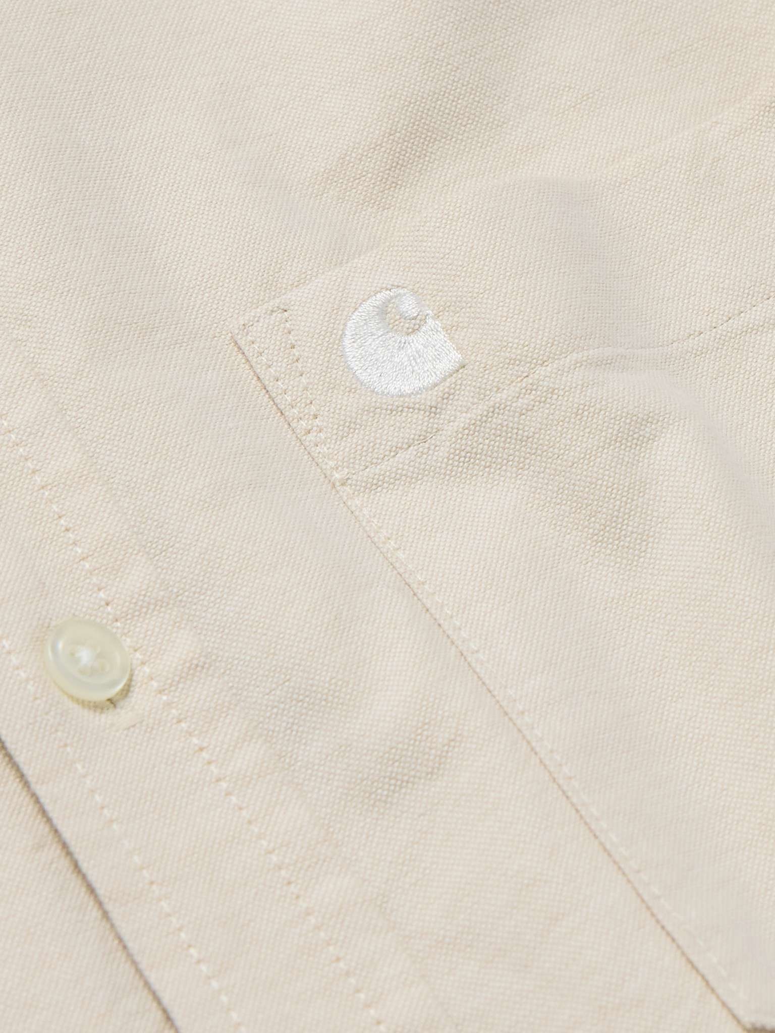 Button-Down Collar Logo-Embroidered Cotton Oxford Shirt - 4