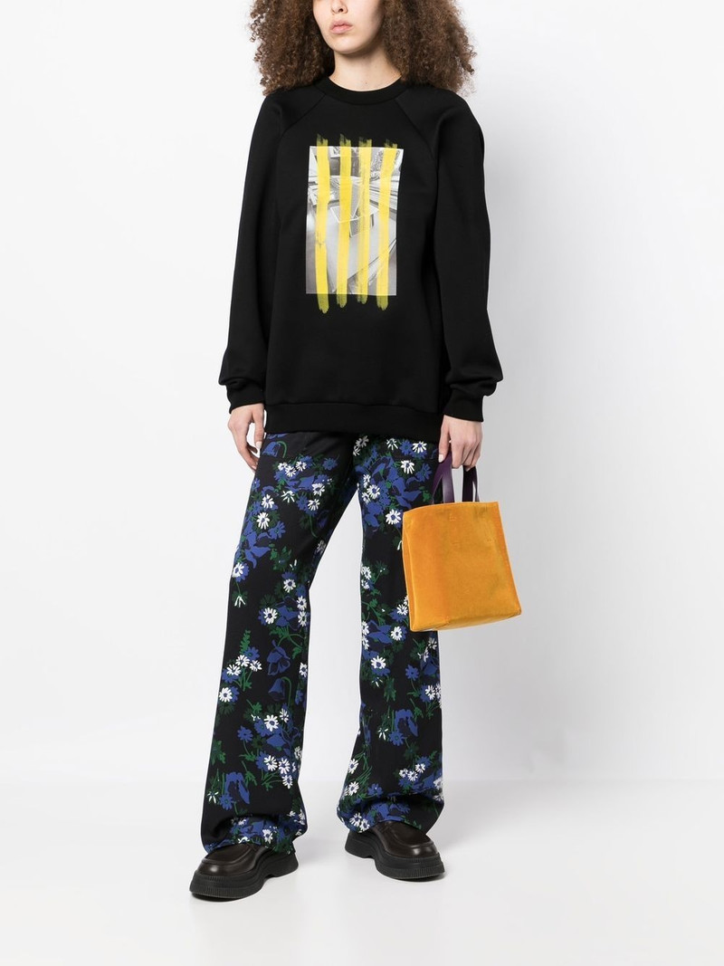 Plan C graphic-print detail sweatshirt outlook