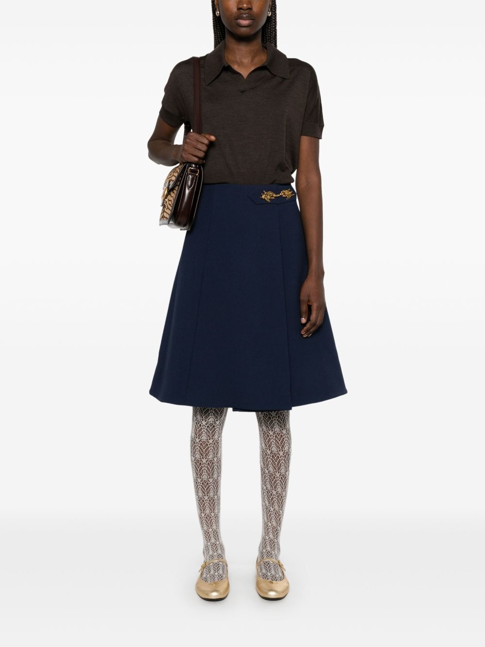 pleat-detailed mini skirt - 2