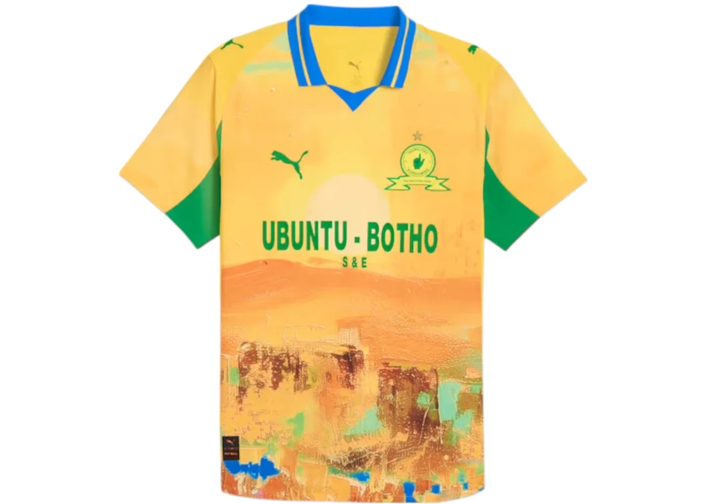 Puma KidSuper Mamelodi Sundowns Authentic Jersey Pele Yellow/Fast Green - 1