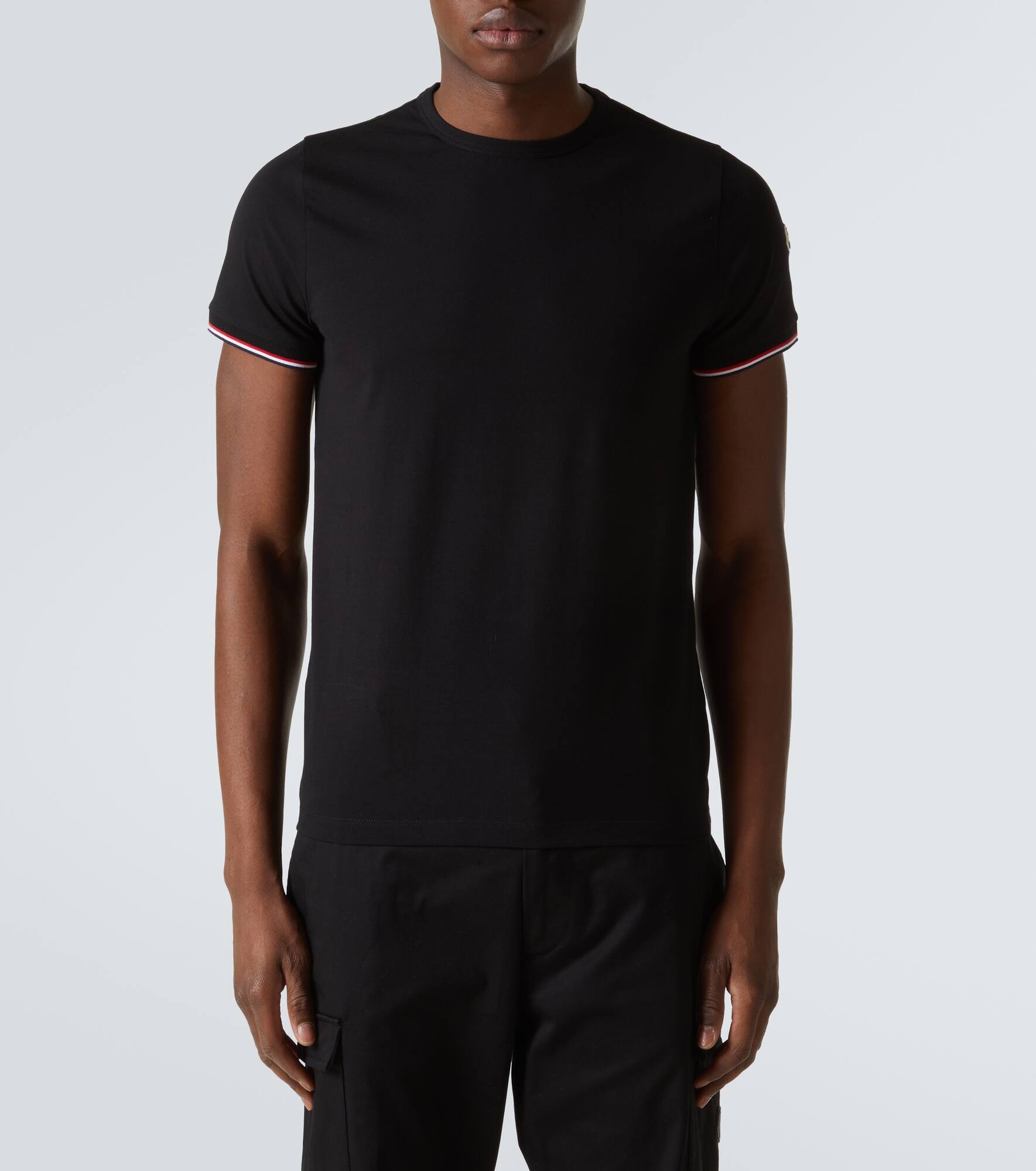 Tricolor cotton-blend jersey T-shirt - 3
