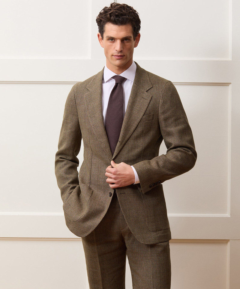TODD SNYDER Italian Linen Houndstooth Madison Jacket outlook