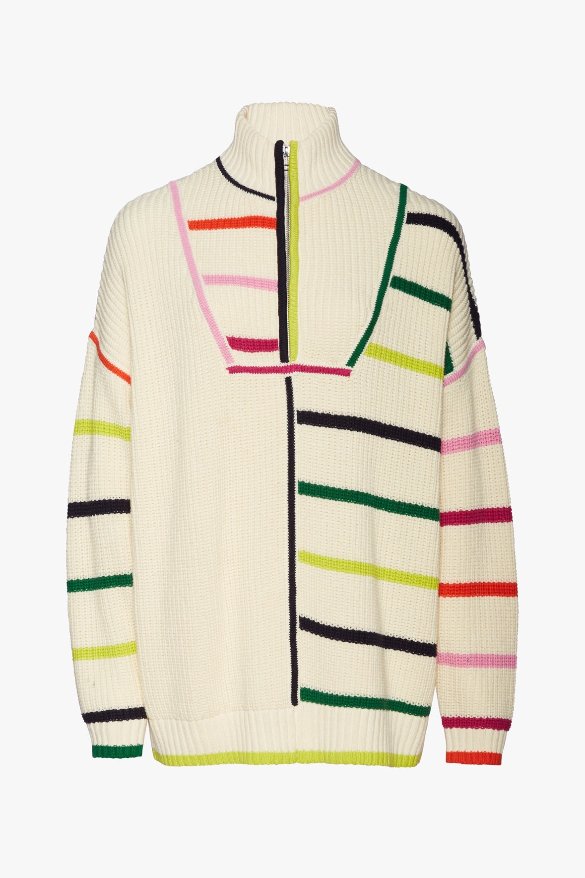 STAUD HAMPTON SWEATER CREME RAINBOW MULTI - 5