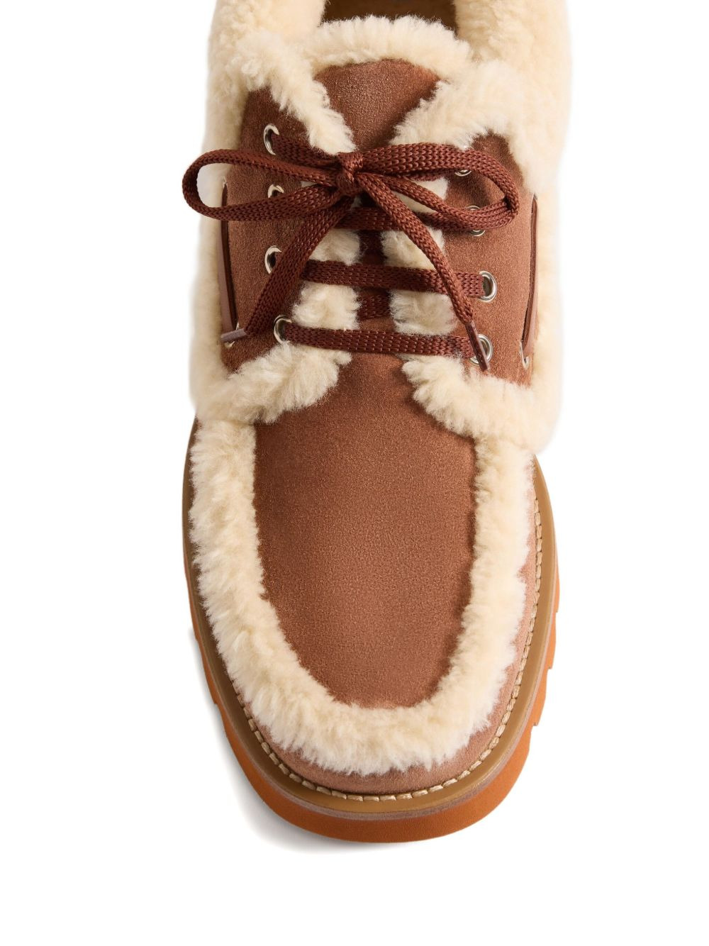VLogo Signature shearling loafers - 4