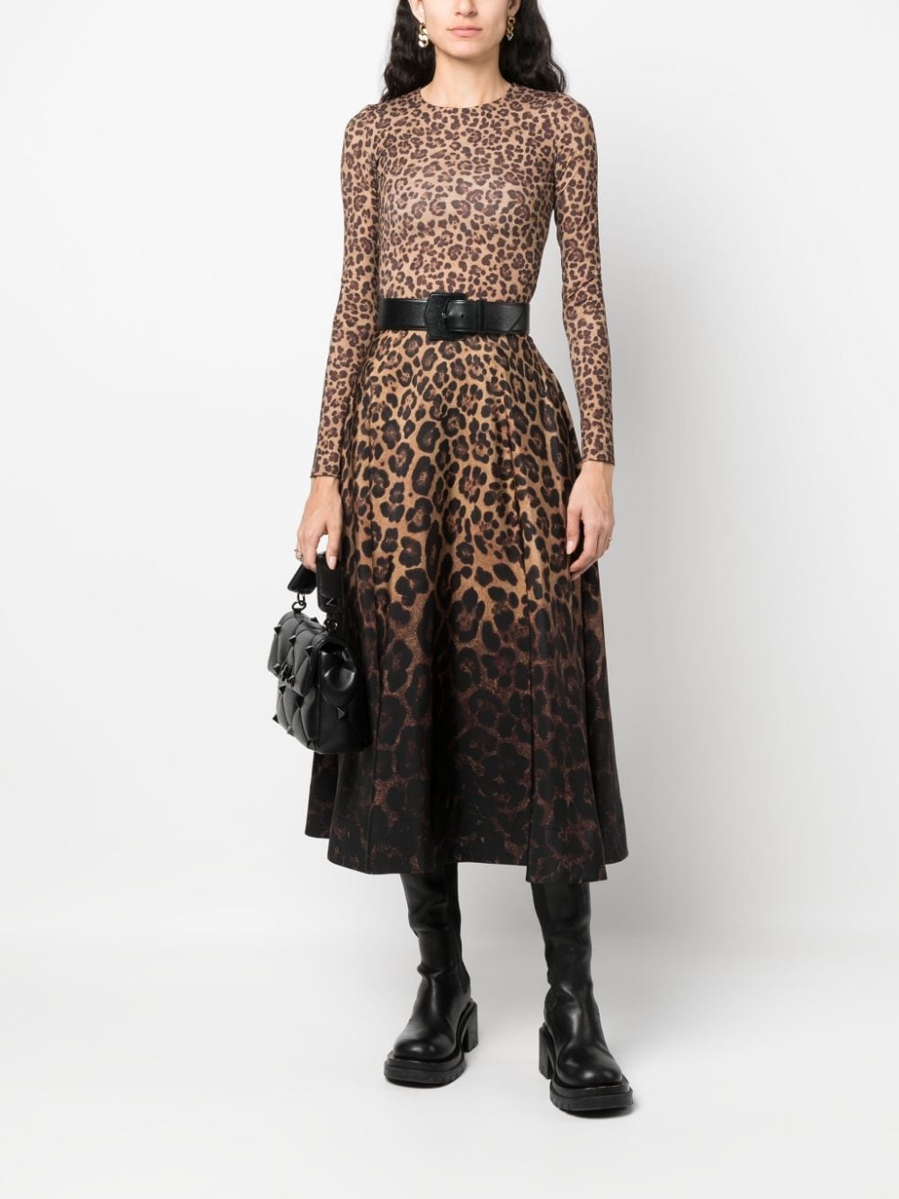 animalier-print jersey bodysuit - 2