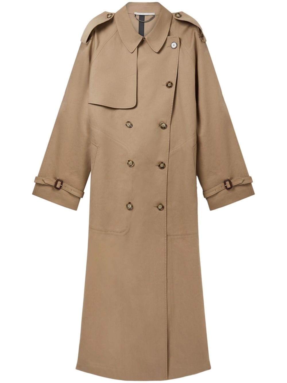 belted cotton trench coat - 1