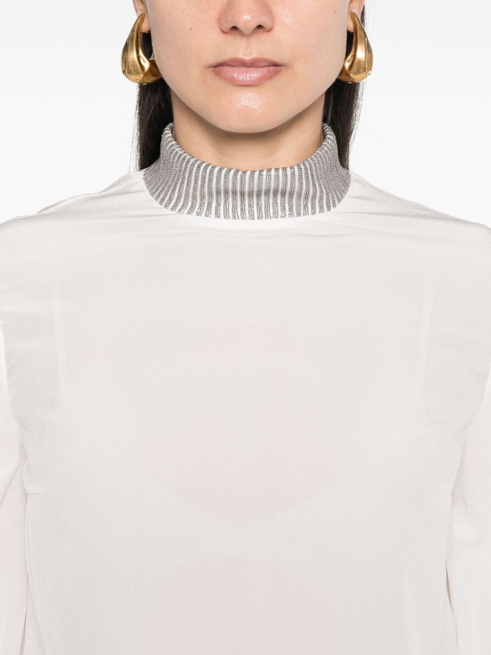 Monili-detail blouse - 5
