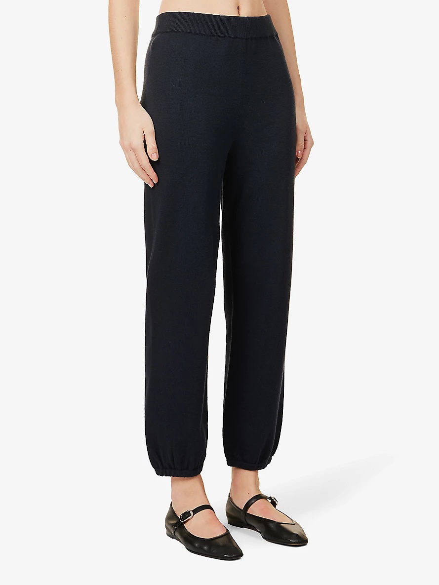 Relaxed-fit cotton and cashmere-blend trousers - 3
