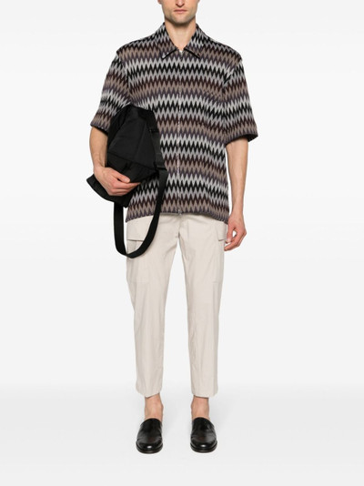 Etro straight-leg poplin trousers outlook