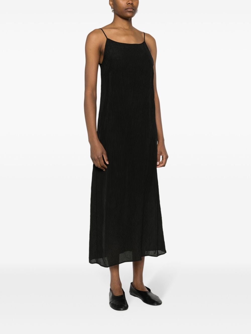 crinkled midi dress - 3