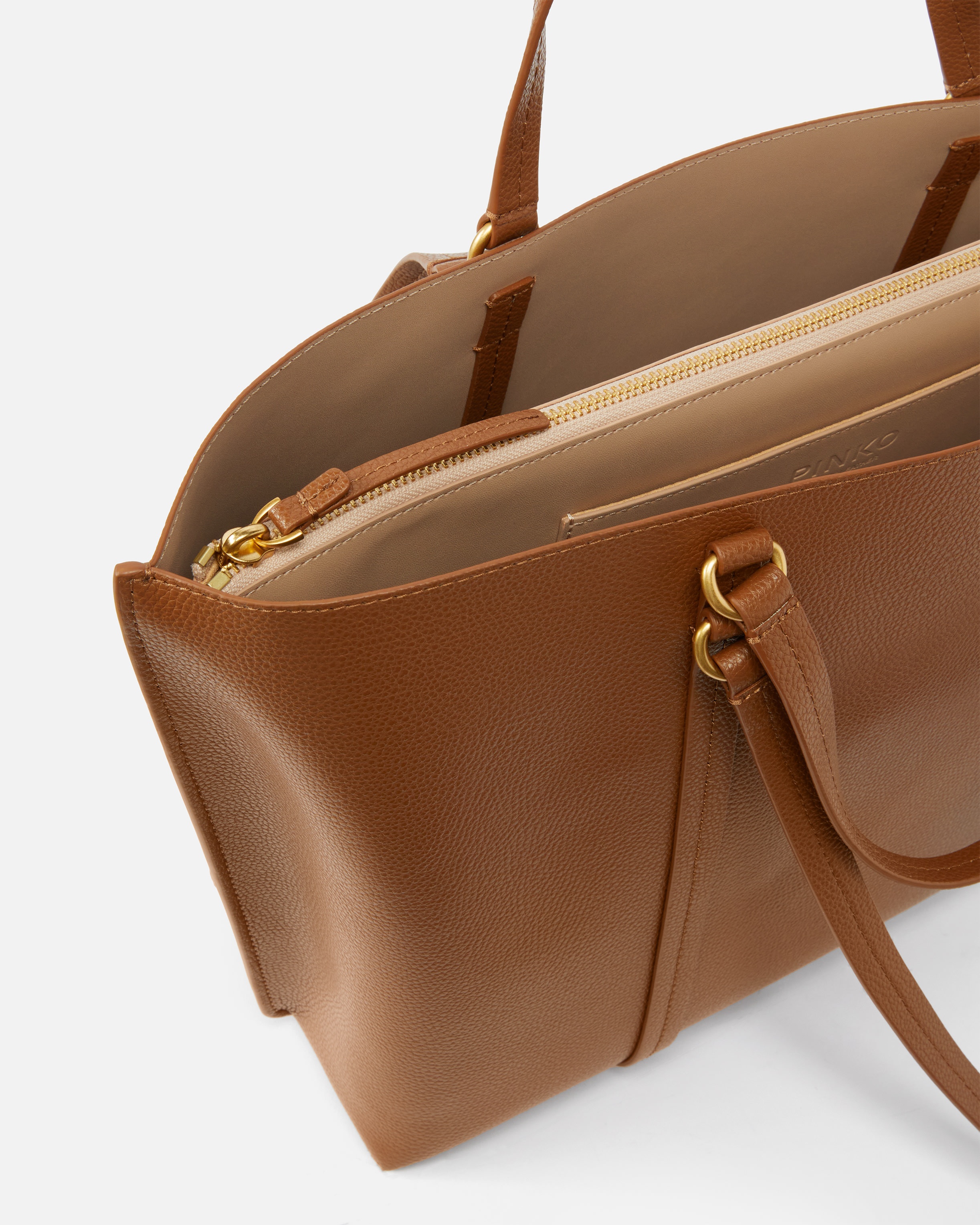 LARGE TUMBLED LEATHER SHOPPER BAG - 4