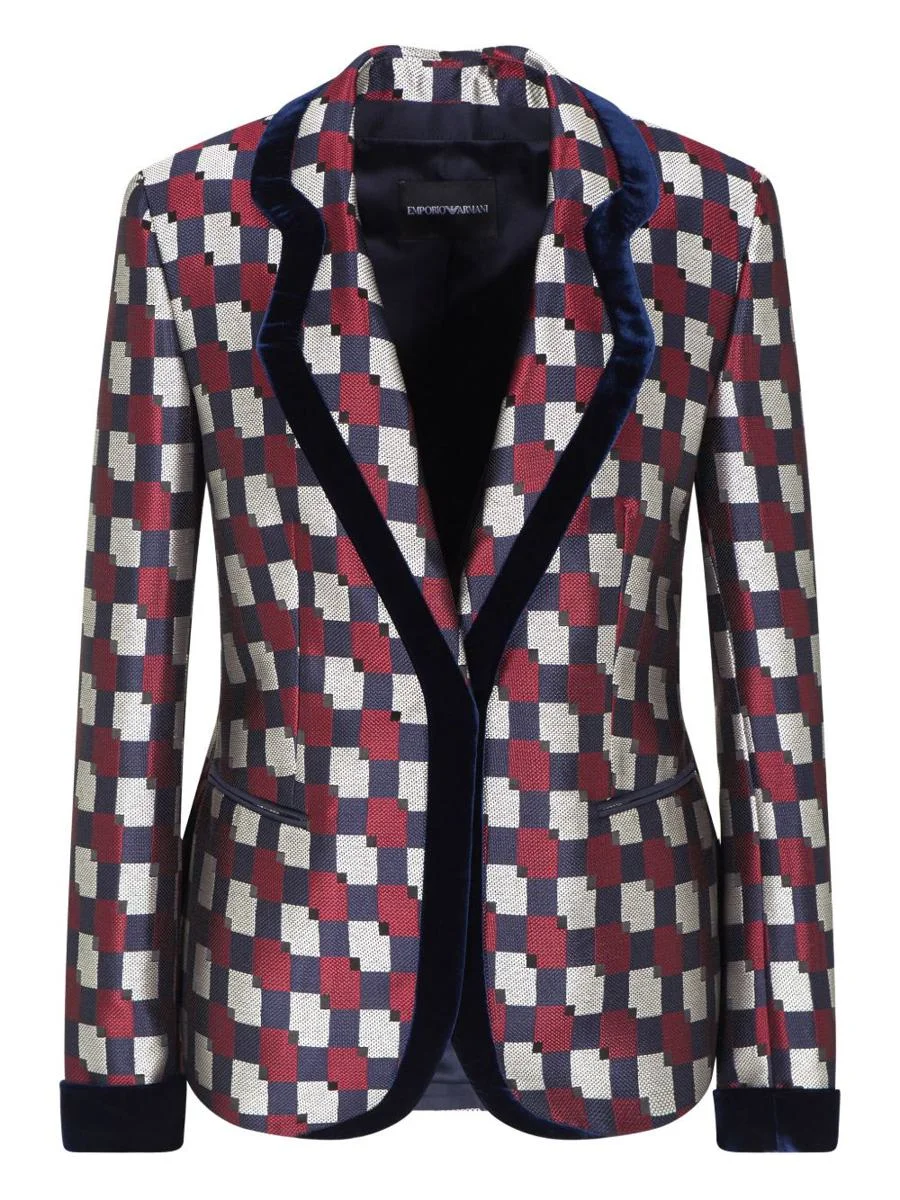 Emporio Armani Printed Single-Breasted Jacket - 1
