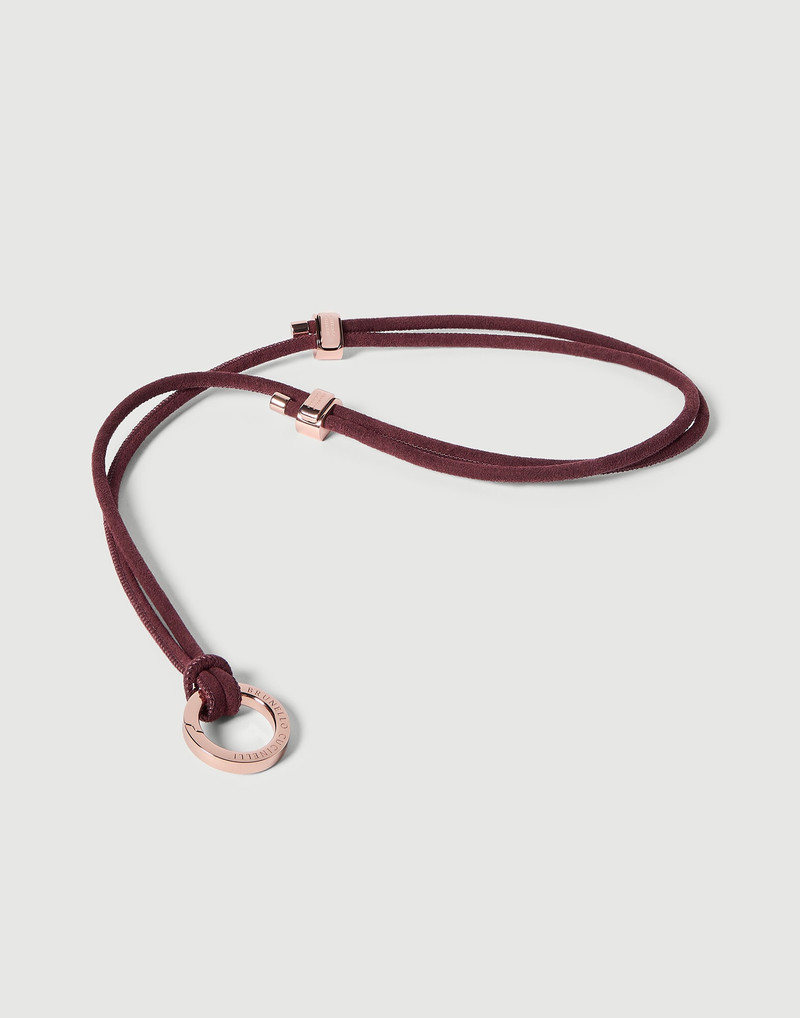 Brunello Cucinelli Alcantara glasses cord with monili outlook