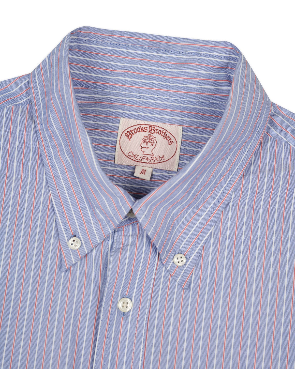 Brooks Brothers California Half Placket Oxford Button Up Shirt - Blue - 3