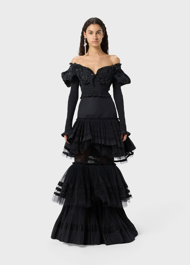 TAFFETA TOP WITH BUTTERFLIES 5