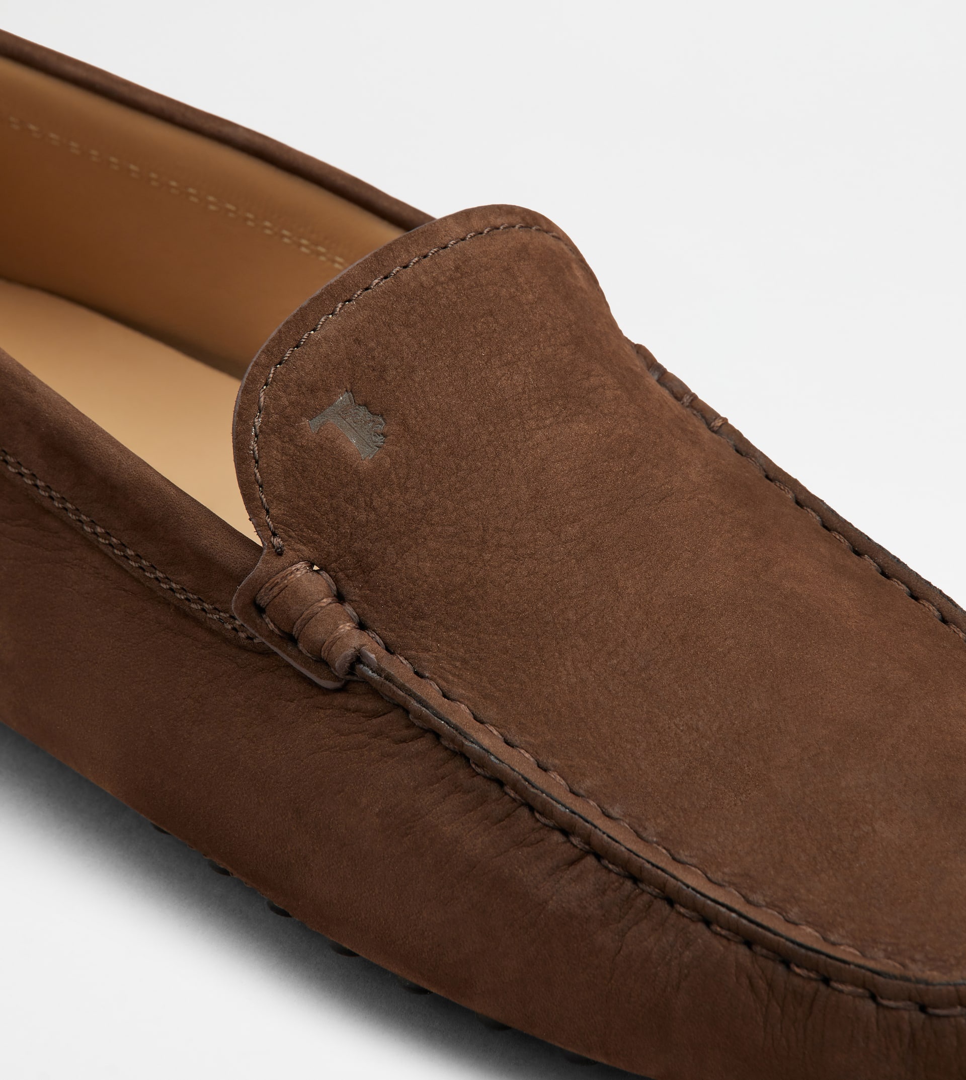 GOMMINO DRIVING SHOES IN NUBUCK - BROWN - 6