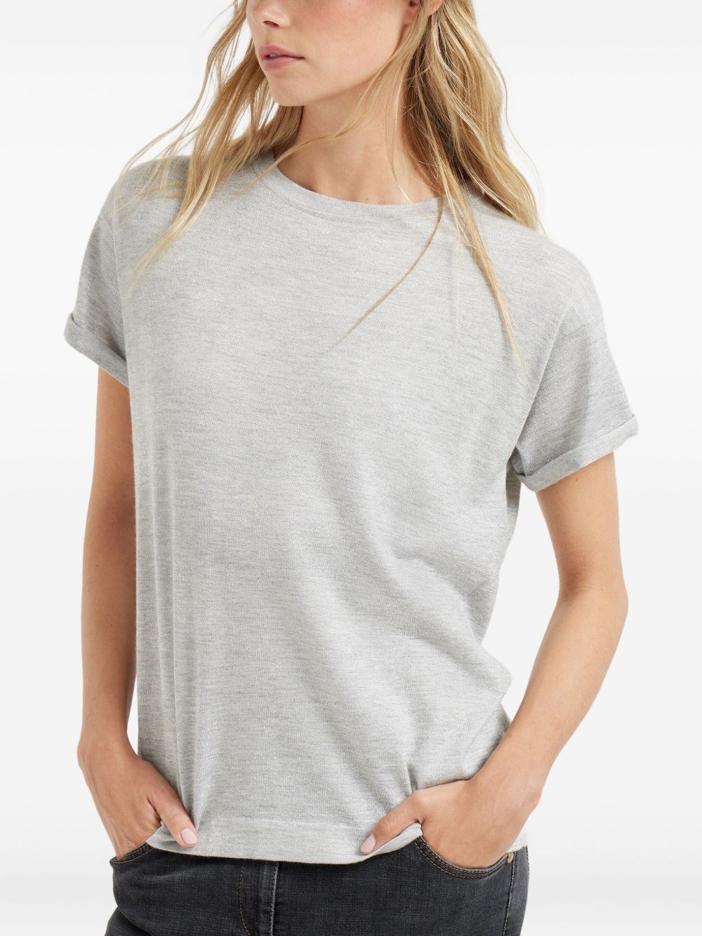Cashmere and silk t-shirt - 3